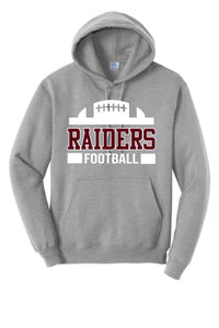 RAIDER FOOTBALL LOGO 1 GREY 50/50 HOODIE LOGO